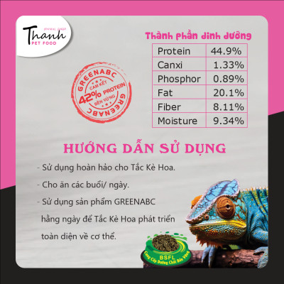 Thức ăn bò sát Tắc Kè Hoa - Chameleon