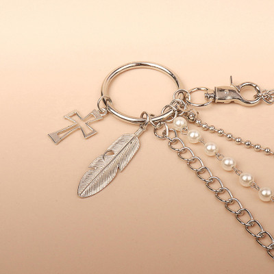 Belt xích thắt lưng chuỗi xích mix ngọc trai độc đáo siêu tôn dáng