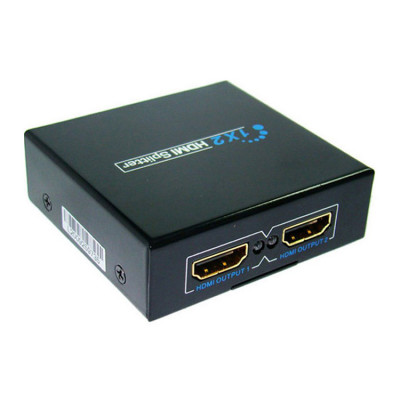 SOAIY Bộ chia HDMI 1 ra 2 – HDMI Splitter 1x2 - chia cổng ra 2 màn hình TV, máy chiếu - Hàng Nhập Khẩu