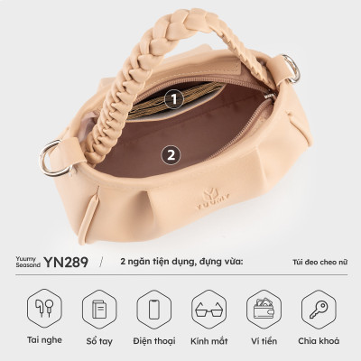 Túi Yuumy (Thời trang nữ mini xinh xắn size 21 - Túi đeo chéo da Seasand YN289)