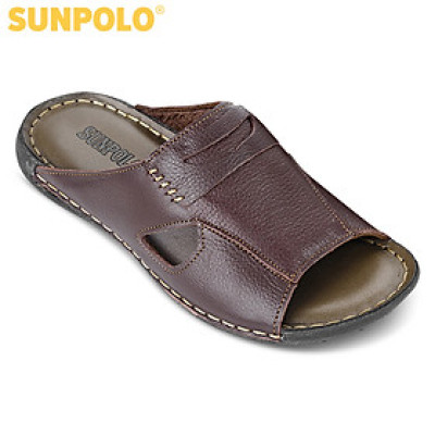Dép Nam Quai Ngang Da Bò SUNPOLO SUD28