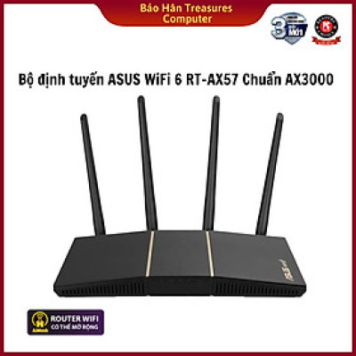 Bộ Phát Wifi- Router Wifi ASUS RT-AX57 AX3000 Dual Band WiFi 6 Router (Router WiFi có thể mở rộng)-Hàng Chính Hãng