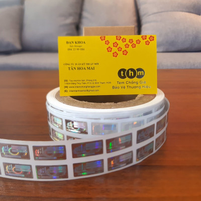 Tem cuộn hologram, tem chống hàng giả, tem 7 màu xác thực hàng chính hãng in nhanh, giá rẻ