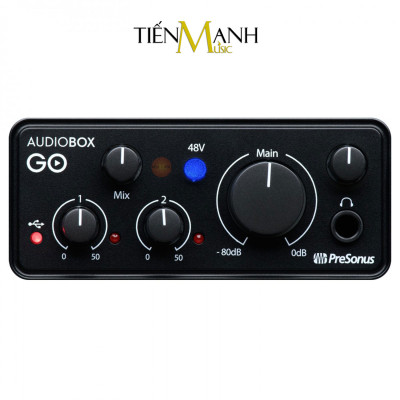 Soundcard PreSonus AudioBox Go 2x2 USB-C Audio Box Interface - Sound Card Bộ Thu Âm Thanh Và Livestream Hàng Chính Hãng