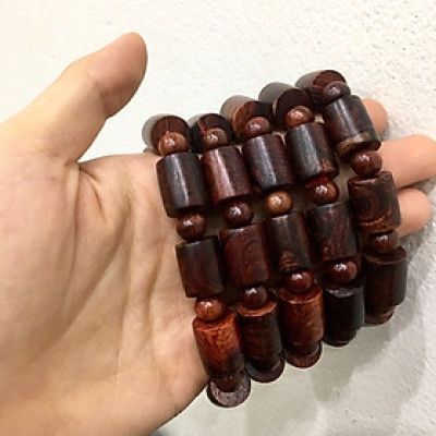 Vòng tay gỗ Sưa Đốt Trúc Phong Thủy (BH634) Đem lại May Mắn, Tài Lộc - Bracelet of HAHANCO