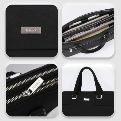 Túi đựng laptop 14 inch da thật, túi xách công sở nam nữ đựng tài liệu A4 IDIGO MB1 - 20000