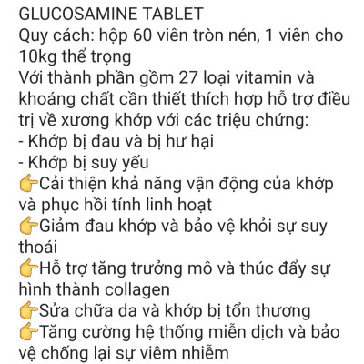 Natural Pet bổ sung dinh dưỡng và Glucosamine hỗ trợ xương khớp cho chó mèo (1 hộp x 60 viên)