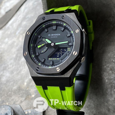 Đồng Hồ Nam Dây Nhựa Casio G-Shock GA-2100-1A3 AP CUSTOM KERMIT GREEN x BLACK ROYAL OAK