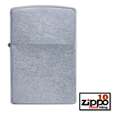 Bật lửa Zippo 207 Classic Street Chrome (vỏ đồng thau mạ crom xước bụi) - Chính Hãng 100%