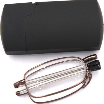 Kính lão gọng xếp 868 màu nâu tròng lão 4 độ_nam