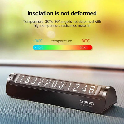 Ugreen UG60326LP178TK Màu Đen Bảng gắn số điện thoại đỗ xe chất liệu nhựa - HÀNG CHÍNH HÃNG