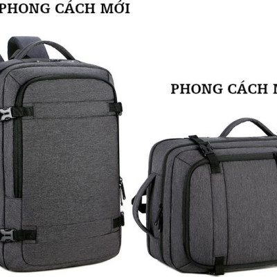 Ba lô nam thông minh đa năng siêu cao cấp nam sạc USB tiện dụng chứa máy tính 14 đến 17 inh - xám đá