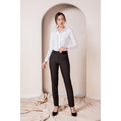 Áo Sơ Mi Trắng Nữ Công Sở LUPERI LFSM168 Dài Tay Cổ Đức Chất Liệu Lụa Hàn Quốc Cao Cấp Co Giãn Không Nhăn