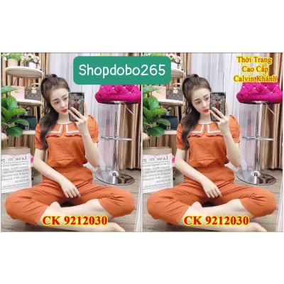 Set đồ nữ,đồ bộ nữ mặc nhà thiết kế lửng 9 tấc vải thô đũi BL 72 size 45-57kg.