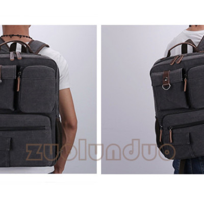 Balo nam thời trang vải canvas cao cấp phong cách mới 15,6"