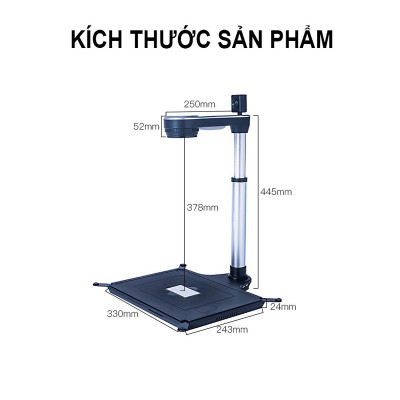 ROGTZ - Máy chiếu vật thể scan màu K1080 Tốc độ nhanh Phân giải cao Lấy nét Thu phóng tự động Quét đa chế độ A3 A4 A5 A6 A7 Tương thích nhiều hệ điều hành USB 2.0 Tích hợp Micro Văn phòng Giáo dục Thư viện Hàng Chính Hãng