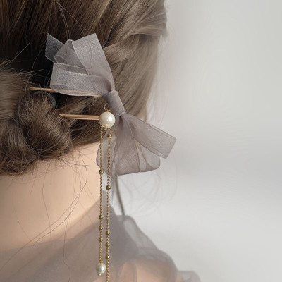 Trâm cài tóc chữ U nơ cài tóc phụ kiện tóc cho nàng nữ tính