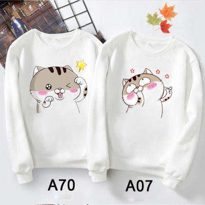 Áo đôi sweater cute - ÁO ĐÔI THU ĐÔNG MÈO BÉO AMI CỰC YÊU