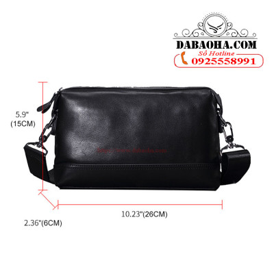 Túi Ví cầm tay da bò thật BHM6890 Túi đeo chéo nam nhỏ.. Túi đeo vai đa năng