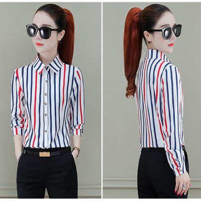 Áo sơ mi nữ công sở Haint Boutique thiết kế kẻ sọc tay dài SM43