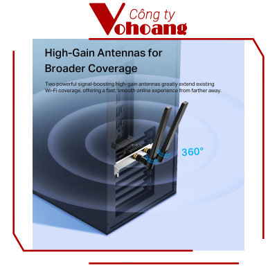 Bộ Chuyển Đổi Card WiFi PCIe TP-Link Archer TX55E Bluetooth 5.2 Wi-Fi 6 AX3000 - Hàng Chính Hãng