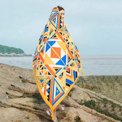 Khăn Choàng Boho Đi Biển, Khăn Quàng Cổ Họa Tiết Thổ Cẩm Mỏng Nhẹ (Nhiều Mẫu)