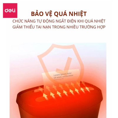 Máy Hủy Tài Liệu Cao Cấp Deli Chính Hãng - Phù Hợp Cho Bảo Mật Giấy Tờ Trong Doanh Nghiệp, Văn Phòng, Nhà Trường - Hàng Chính Hãng - E9947