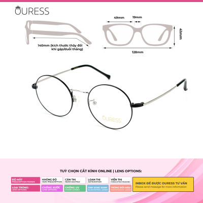 Gọng kính cận 16108 titan thời trang mắt kính OURESS nam nữ siêu nhẹ siêu bền