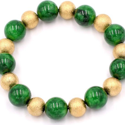 Chuỗi đeo tay - cẩm thạch đông ninh 12 ly VCTDHVM1 - may mắn, bình an