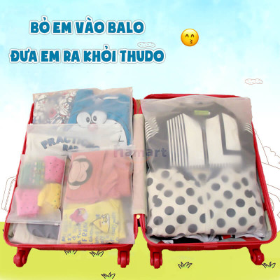 Túi Zip Đựng Quần Áo Mỹ Phẩm Đồ Lót Du Lịch Ziplock Mờ Lưu Trữ Đồ Khoá Kín Chống Thấm Tiện Lợi
