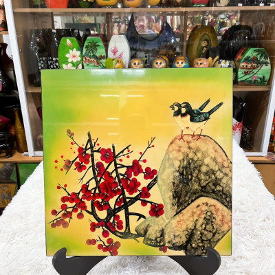 Tranh sơn mài tĩnh vật cao cấp Thanh Bình Lê 40x40 cm