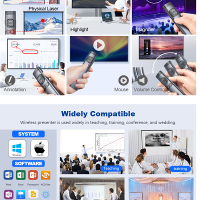 Bút trình chiếu NORWii N97s Spotlight cao cấp 2in1 tia xanh dùng cho màn hình TV,LED, bảng chiếu hỗ trợ Windows, MacOS - Hàng nhập khẩu