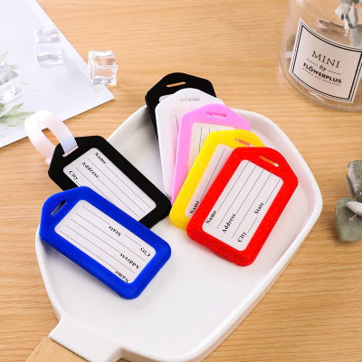 COMBO 10 Thẻ Hành Lý Name Tag Vali Du Lịch Móc Treo Cặp Sách Balo Đánh Dấu Ghi Tên Dễ Thương 8x5cm
