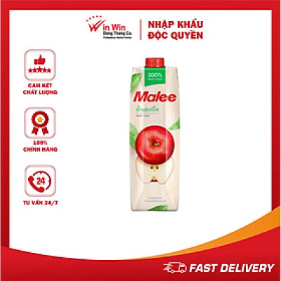 Nước Ép Táo Malee 1L - Nhập Khẩu Thái Lan | Malee 100% Apple Juice 1L