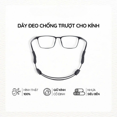 Dây đeo mắt kính giữ gọng kính, chơi thể thao chống rơi kính Trượt Chất Liệu Nhựa Silicon, Ôm Sát Vòng Đầu Phiên Bản Nâng Cấp Chơi Thể Thao Sports