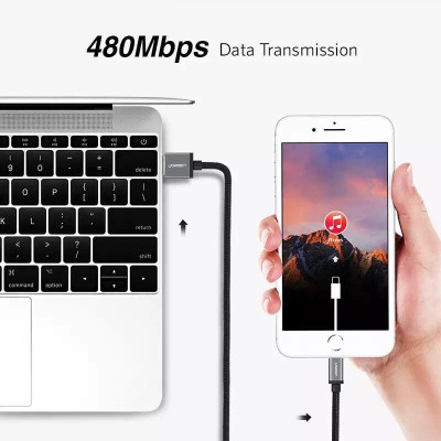 Ugreen UG40987US199TK 2M màu Đen Cáp Lightning sạc + truyền dữ liệu cho iPhone - HÀNG CHÍNH HÃNG