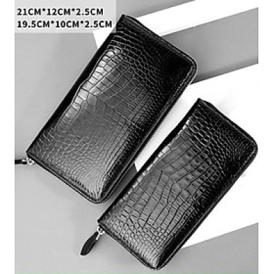 Ví cầm tay da cá sấu CTT1 - Loại 1 dây kéo - Sang trọng, đẳng cấp và bền bỉ