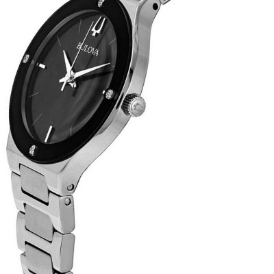 Đồng Hồ Nữ Bulova Đính Kim Cương Dây Thép Không Gỉ 96R231 - Mặt Xà Cừ