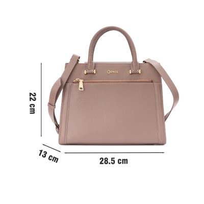 Túi xách nữ công sở Gence da bò Mill TX17 Brownrose