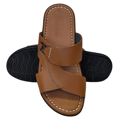 Dép Nam Quai Ngang HA NAM Da Bò Thật Cao Cấp DN2074