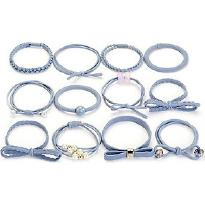 Dây Buộc Tóc 1 Hộp 12 Kiểu Hàn Quốc