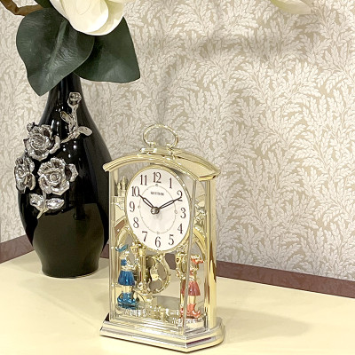 Đồng hồ để bàn Nhật Bản Rhythm 4RP796WS18 Kt 14.0 x 22.8 x 8.3cm, 390g Vỏ nhựa.Dùng Pin.