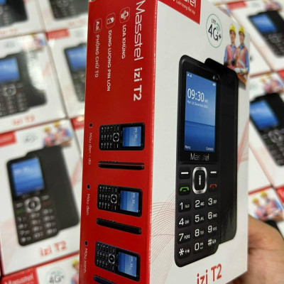 Điện thoại Masstel izi T2 4G(LTE), Màn hình 2.4 inch, Đèn pin siêu sáng, Loa to - Hàng chính hãng