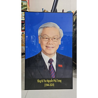 Tranh sơn mài - Chân dung Tổng Bí Thư Nguyễn Phú Trọng - size 50x80 cm
