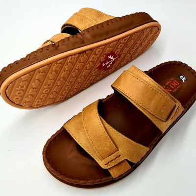 DÉP NAM QUAI NGANG DA BÒ 100%DONAVY, KIỂU 02 QUAI KÉP ĐẲNG CẤP, MAY HANDMADE 02 LẦN QUAI VÀ ĐẾ CHẮC CHẮN