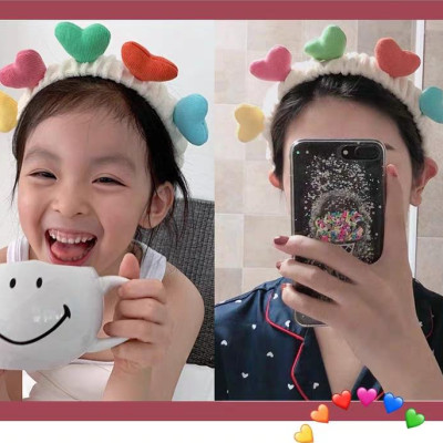 Băng đô, cài tóc trang điểm mềm mịn hình trái tim cute cho bạn gái- ngẫu nhiên màu