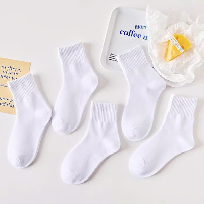 Combo 7 đôi tất vớ nam nữ cổ ngắn 3B trắng học sinh phong cách Hàn Quốc màu trắng