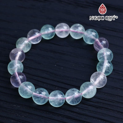Vòng tay đá Prehnite xanh tím size hạt 10mm - Ngọc Quý