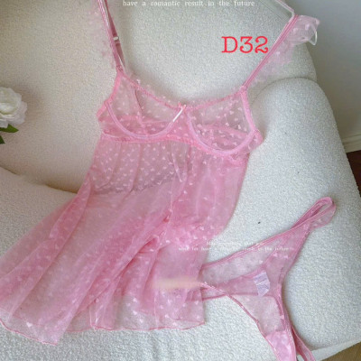 Váy Ngủ Ren Xuyên Thấu Quảng Châu Cao Cấp Kèm Chip Gợi Cảm