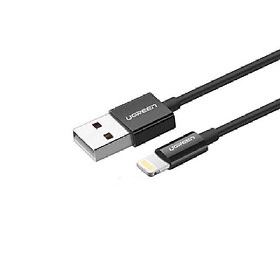 Ugreen UG80822US155TK 1M màu đen cáp Lightning ra USB có chíp MFI chính hãng - HÀNG CHÍNH HÃNG